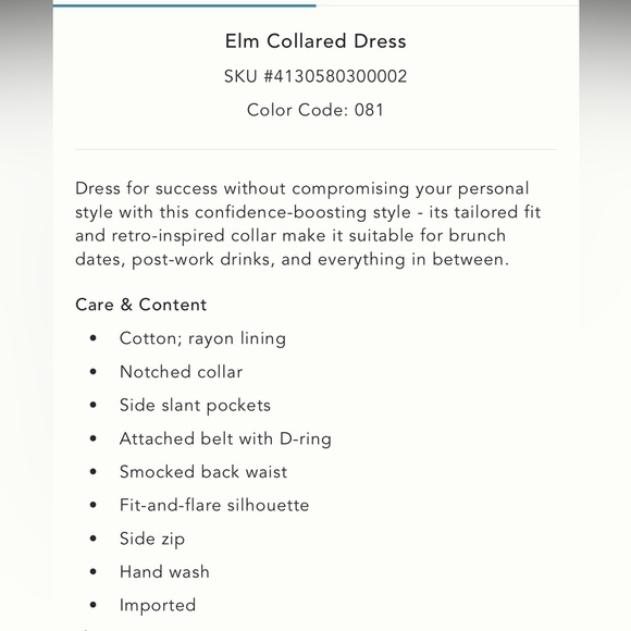 Anthropologie Elm Collared Cotton Eyelet Dress - Picture 10 of 10